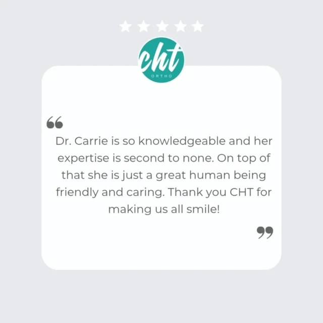 When expertise meets heart, you get Dr. Carrie! Thank you for trusting CHT to bring more smiles into the world. We’re so proud to have a team that’s not only skilled but truly cares!